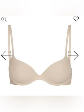 SKIMS Fits Everybody Push Up Smooth Molded T-Shirt Bra - Beige